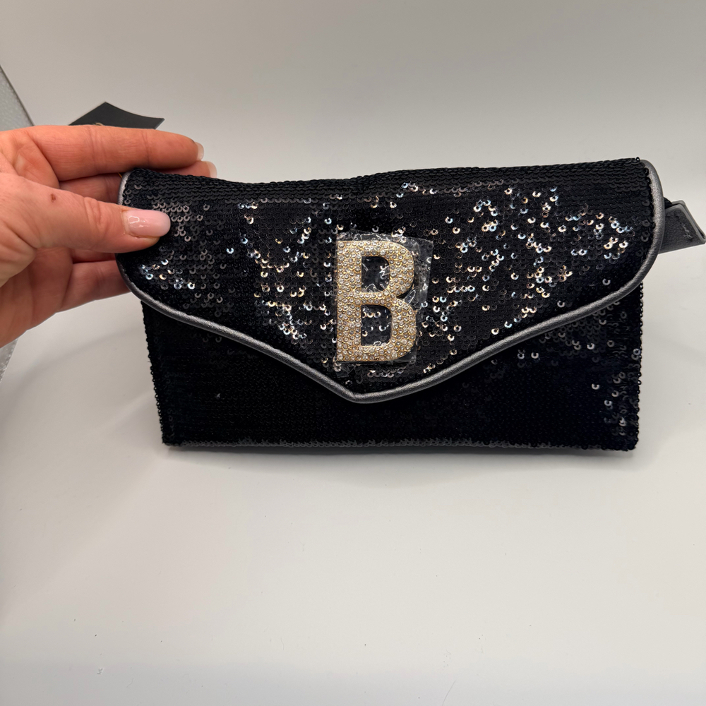 Bebe Miro Sequin Crossbody Clutch